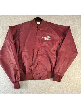 Vintage Chalk Line SIU Salukis Jacket Mens XL Maroon Snap Front NCAA Bomber USA
